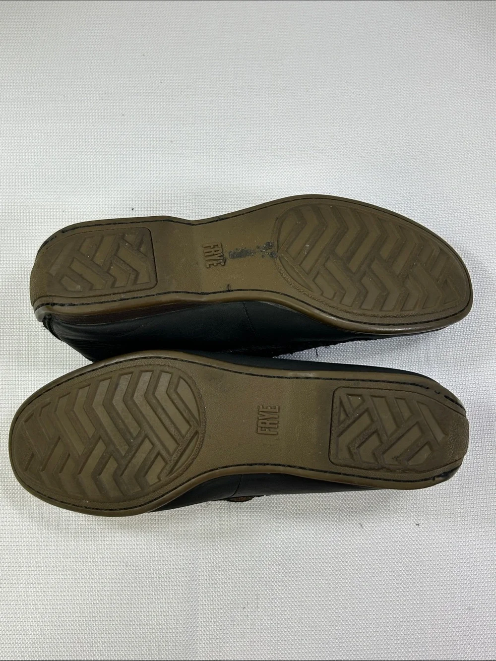 Frye Men’s Black Leather Driver Loafers Moc Toe Slip On Shoes Size 10